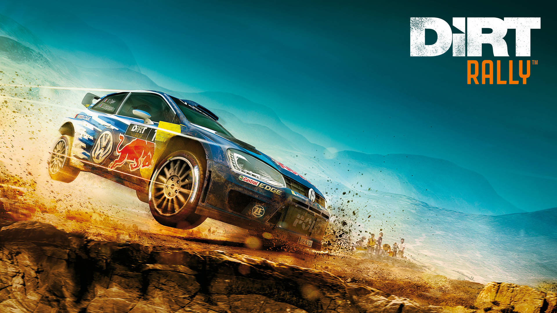 Dirt Rally Volkswagen Crashing In Mud Background