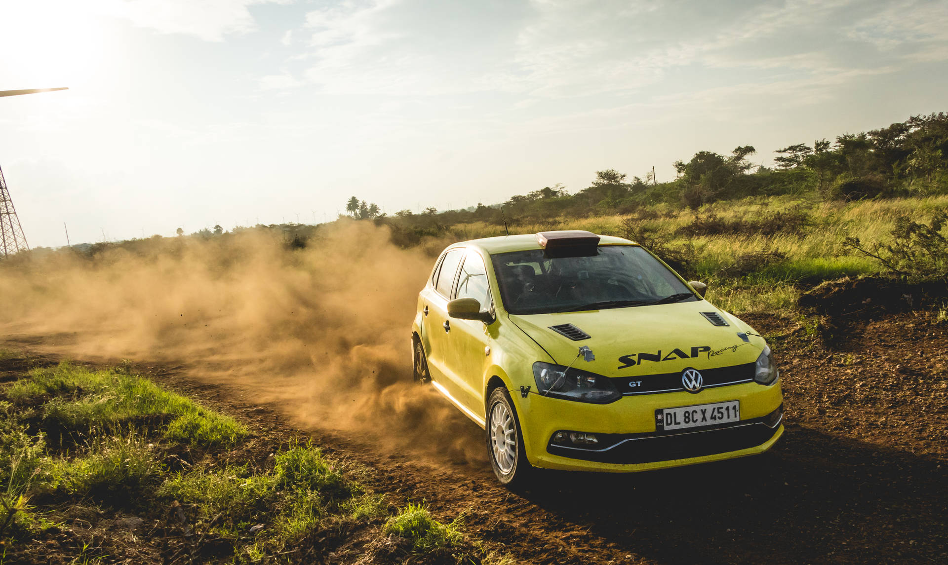 Dirt Rally Yellow Volkswagen Golf Gt