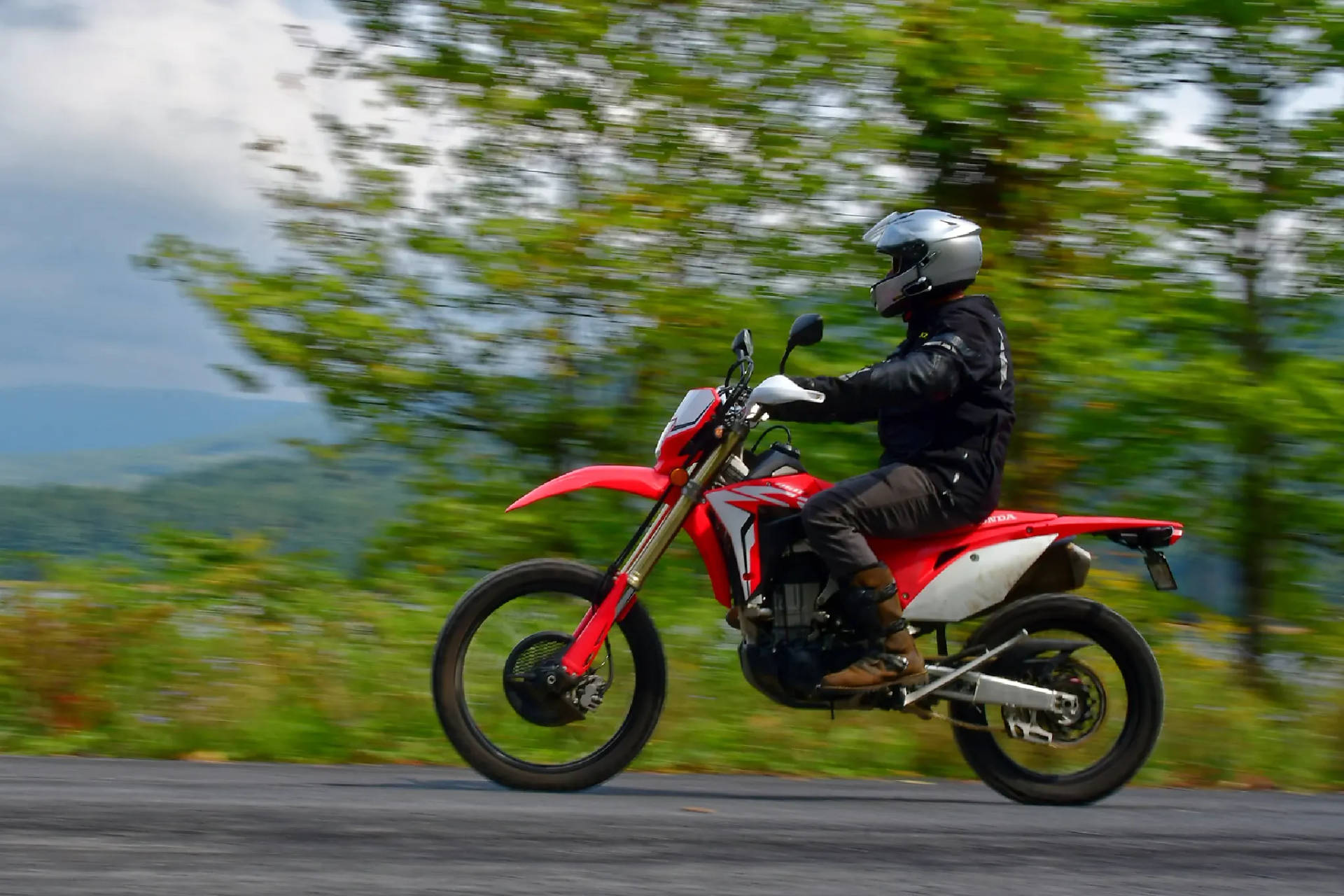 Dirtbike On Road Background
