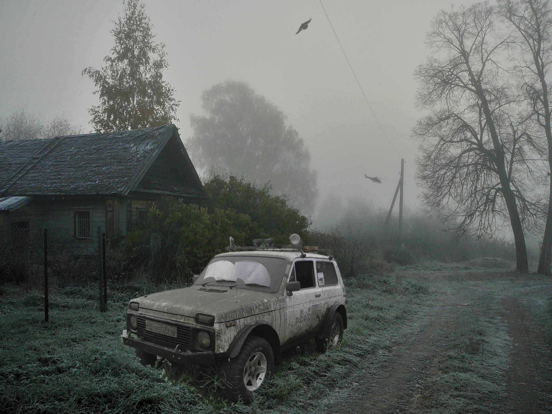 Dirty Car In Stalker Video Game Background