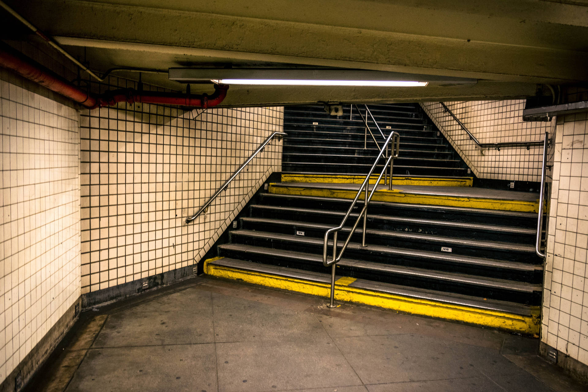 Dirty Subway Stairs Background