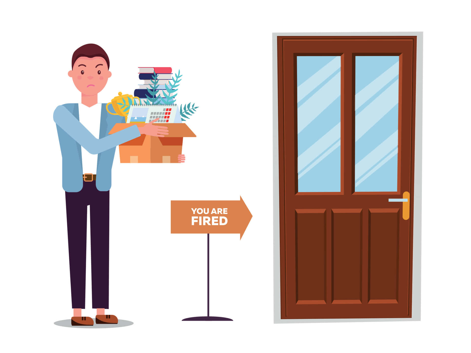 Disappointed Employer Firing Incompetent Employee Background