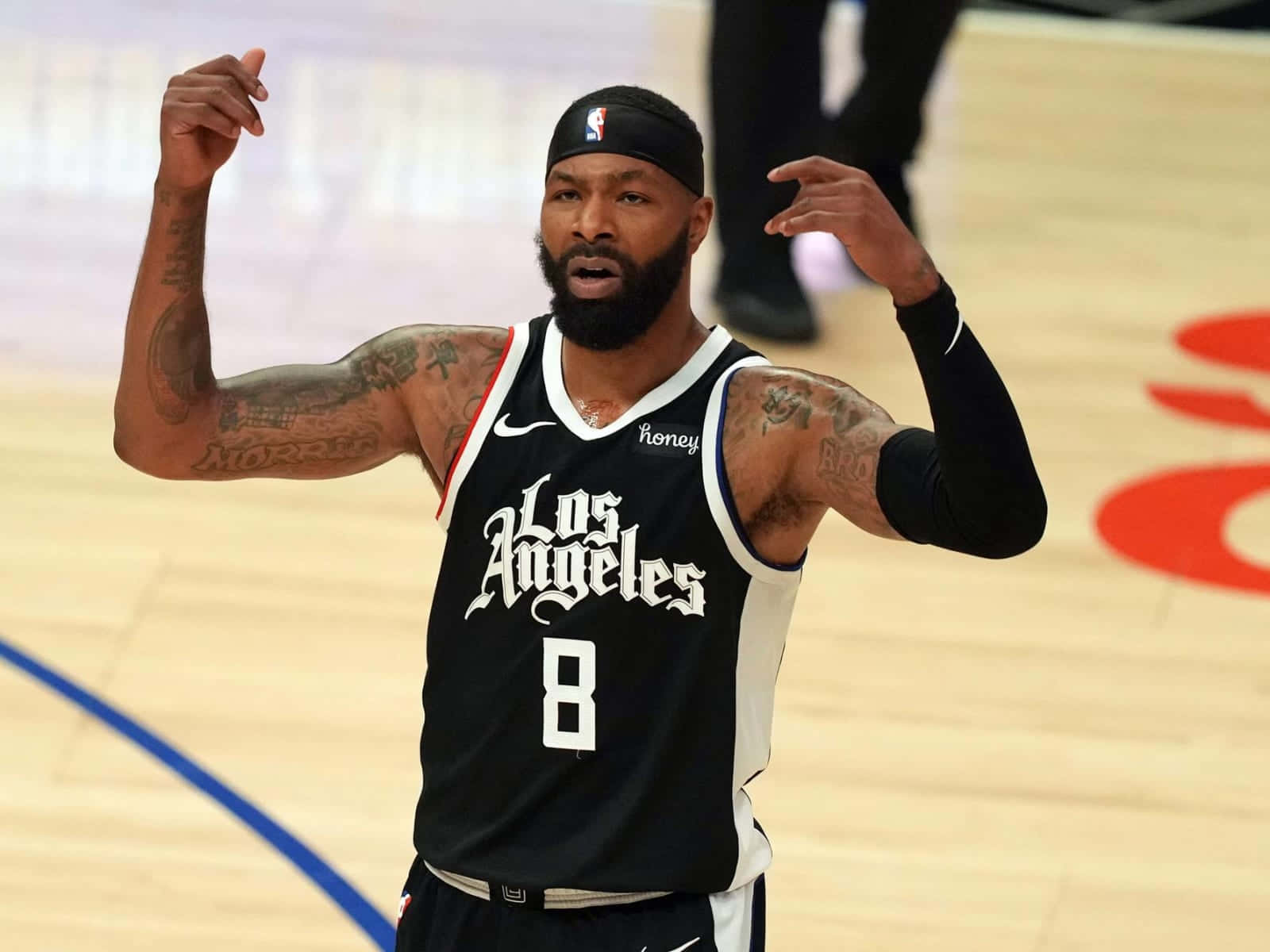 Disappointed Los Angeles Clippers Forward Marcus Morris