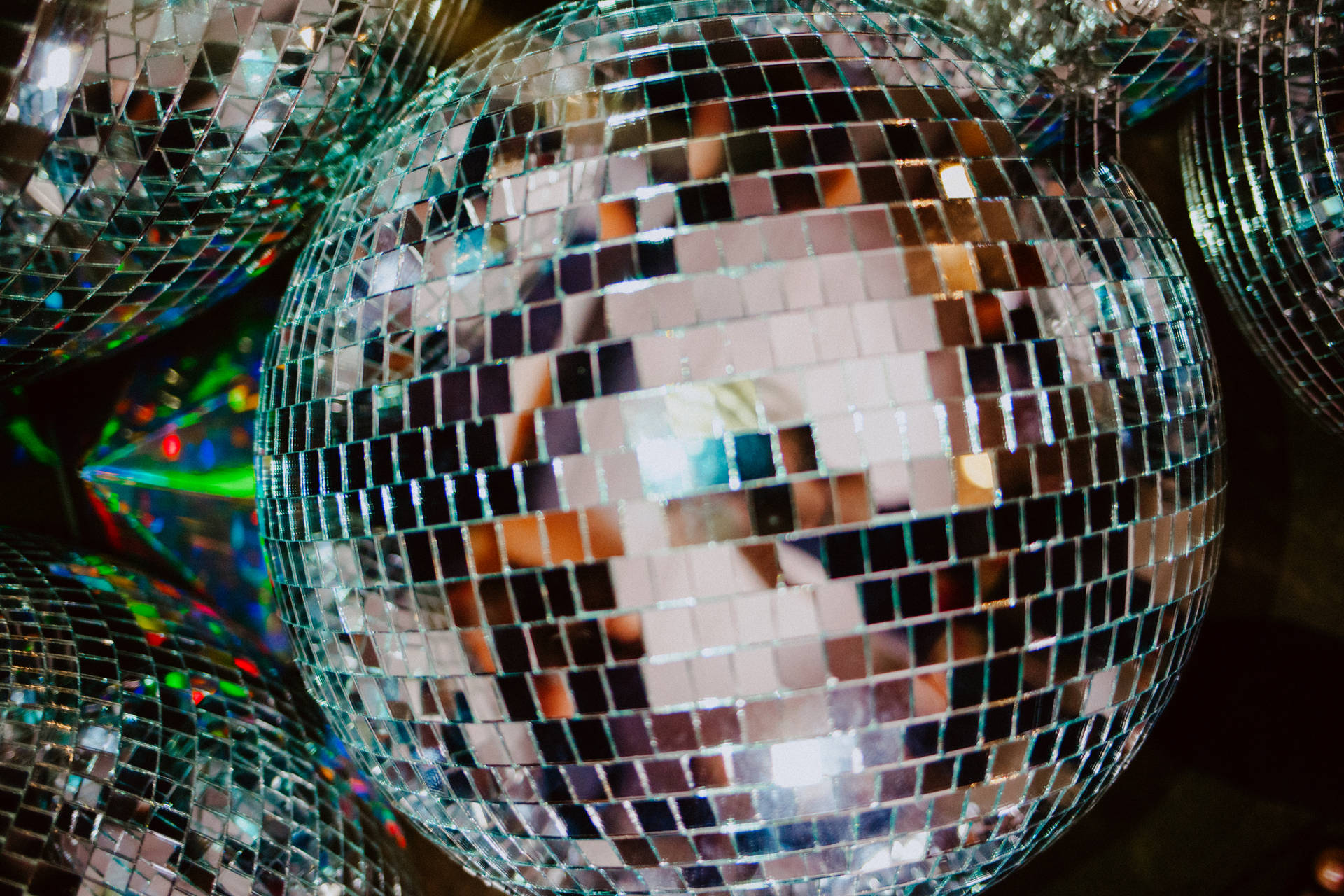 Disco Ball Holographic Background Background