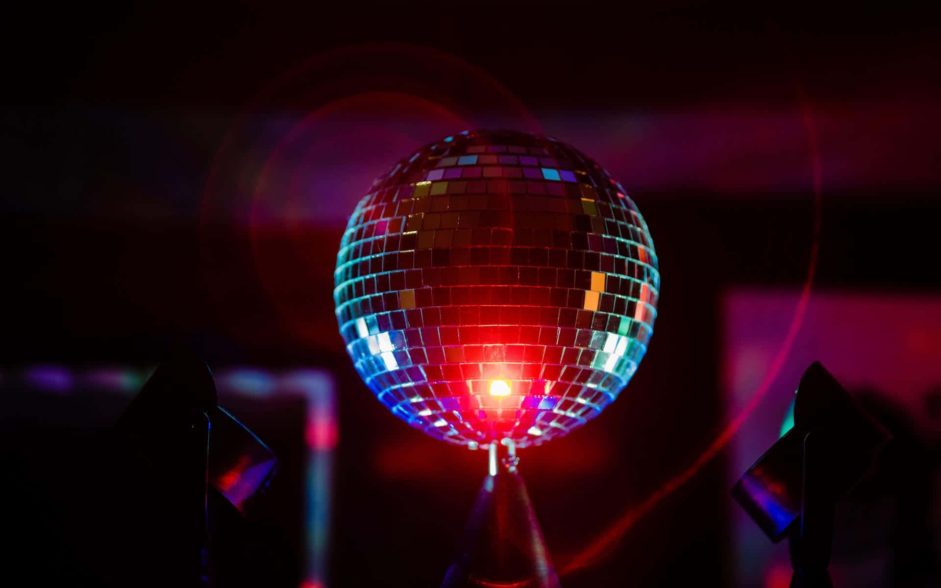 Disco Ball Lights Glowing Party Atmosphere Background