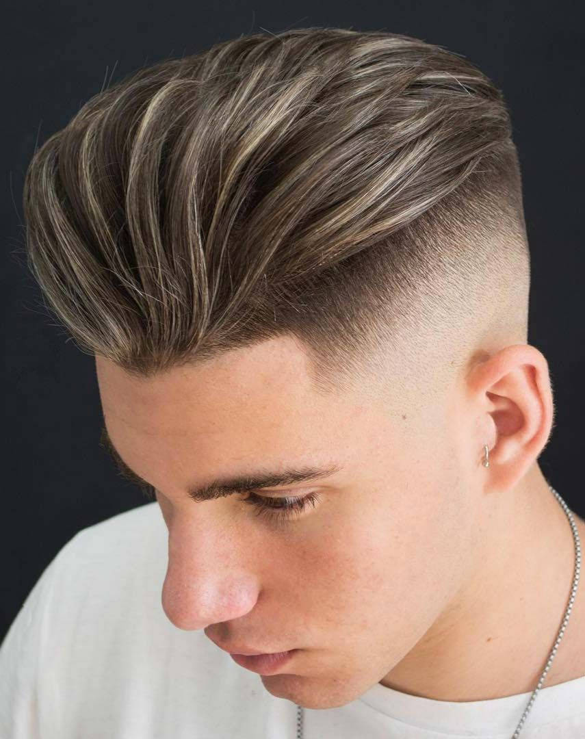 Disconnected Pompadour Men Hair Style Background