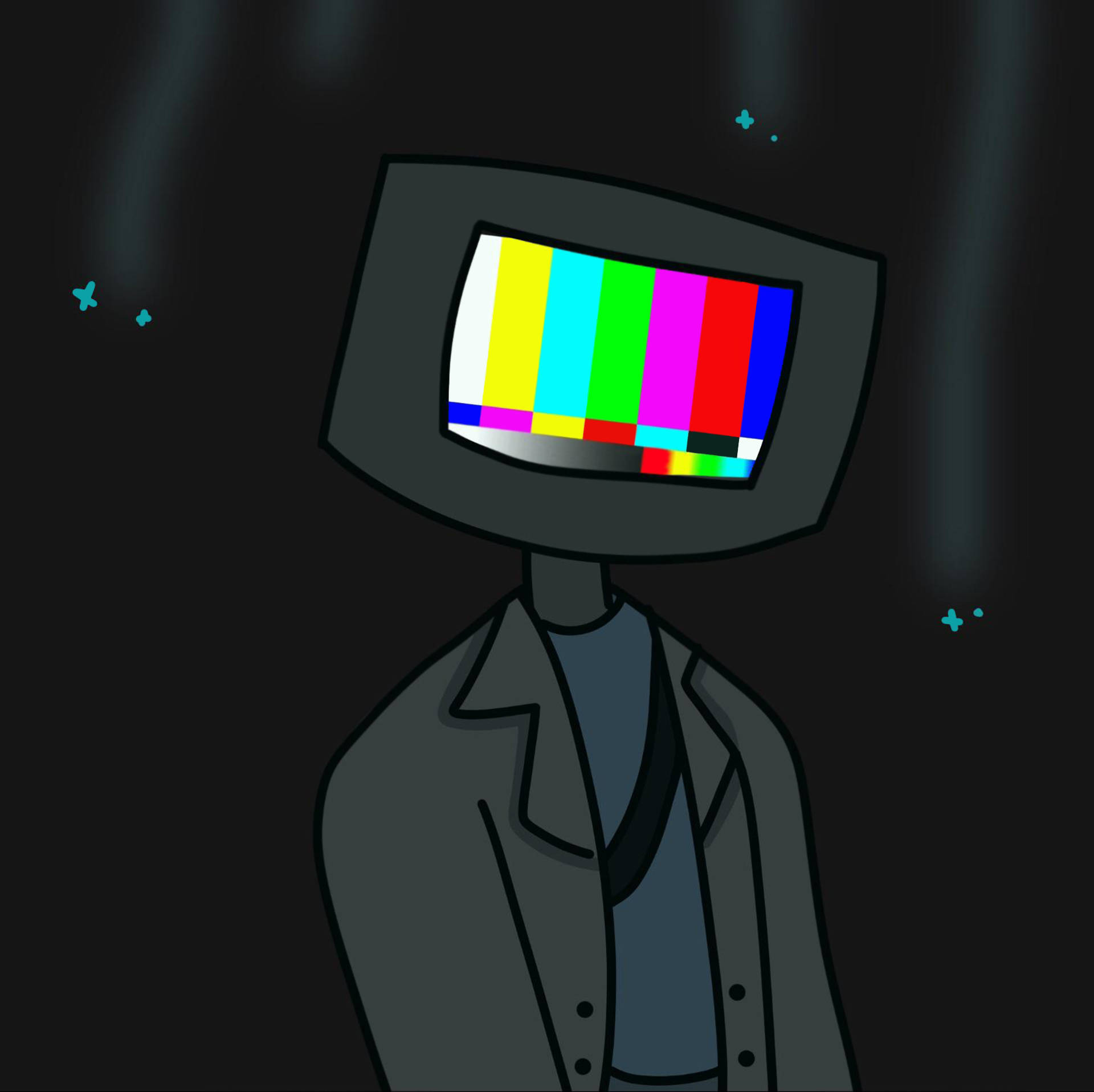 Disconnected Tv Head Background