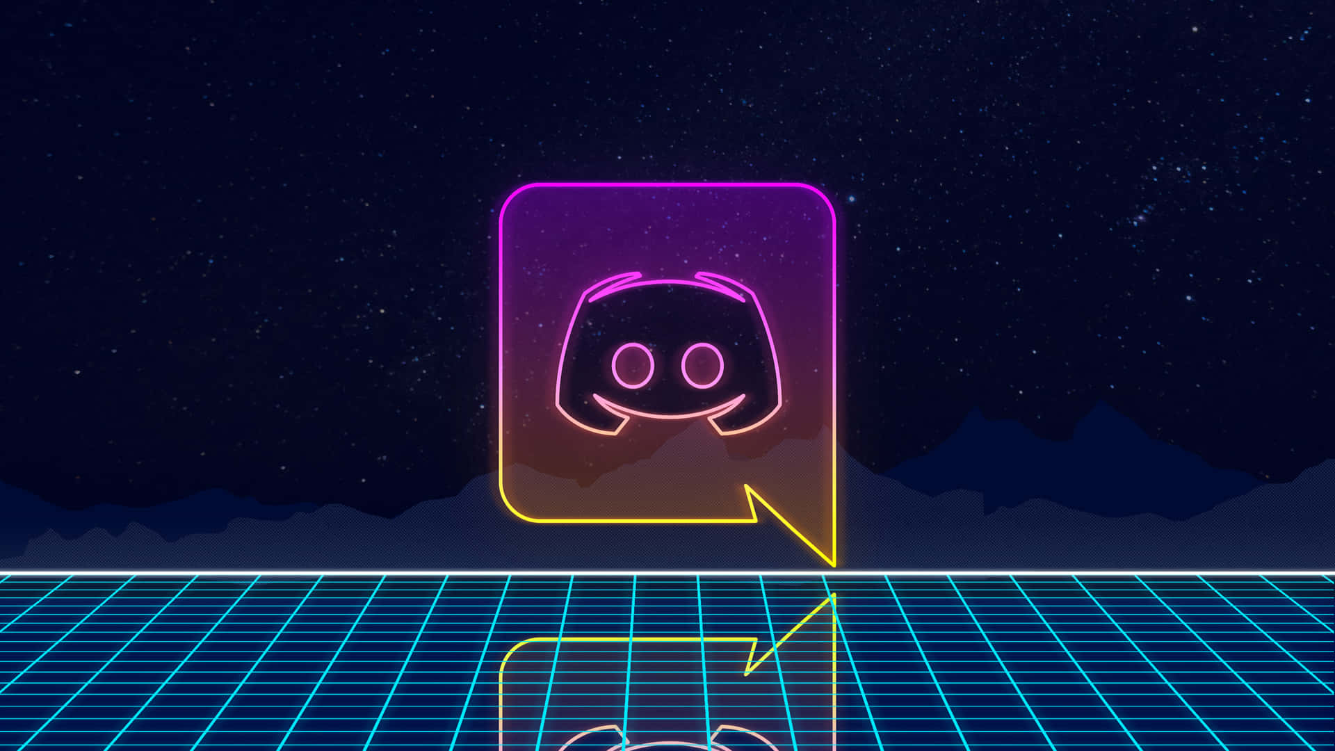 Discord Logo Neon Colors