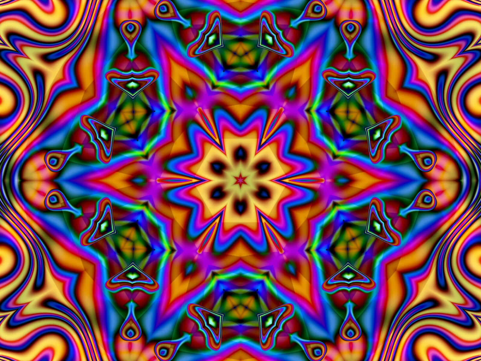 Discover The Colorful, Natural Beauty With Trippy Hippie Background