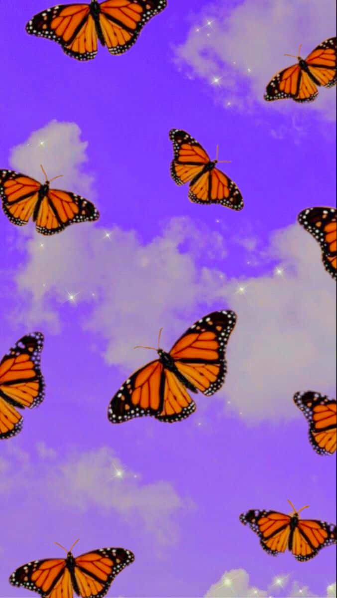 Discover The Magic Of A Glitter Butterfly Background