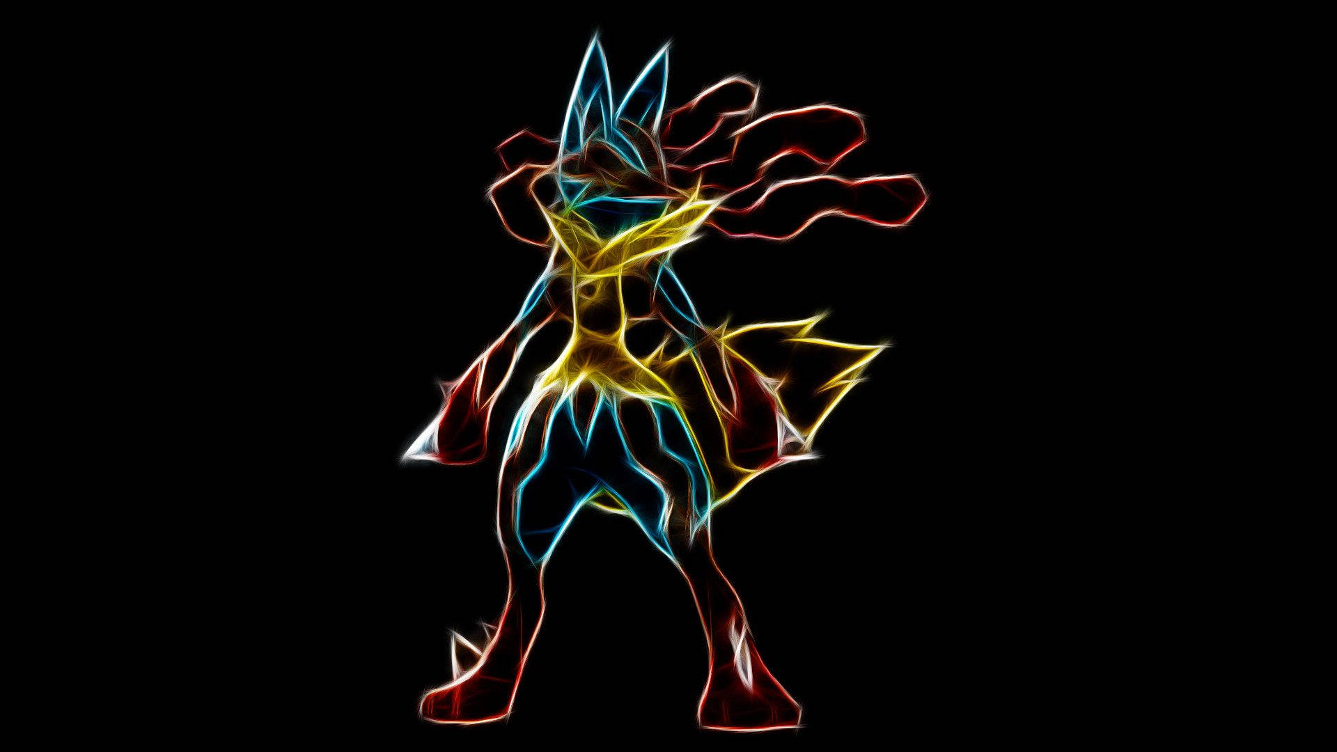 Discover The Power Of Neon Glow With Lucario Background