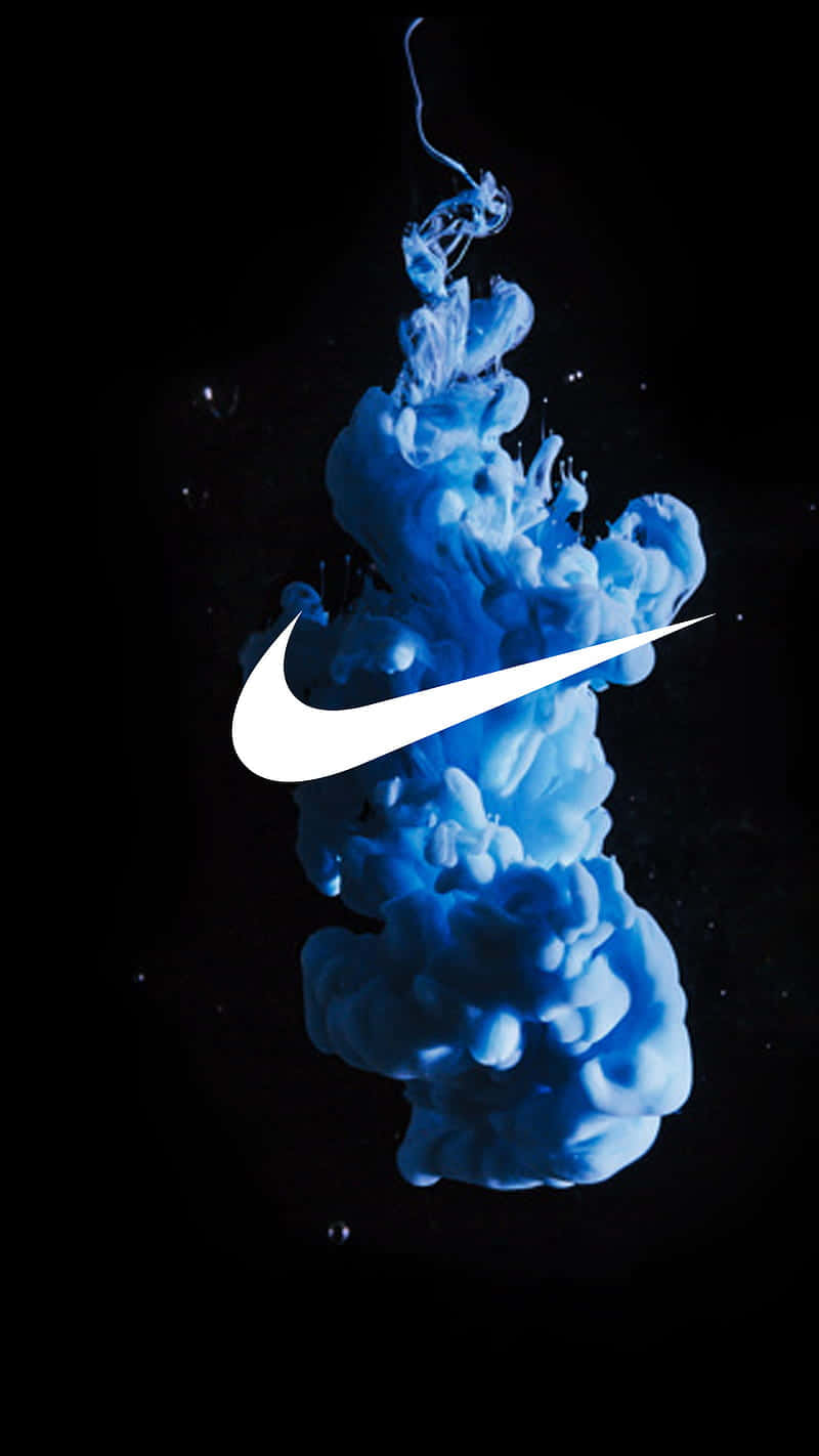 Discover The Vibrant Blue Nike Sneakers Background