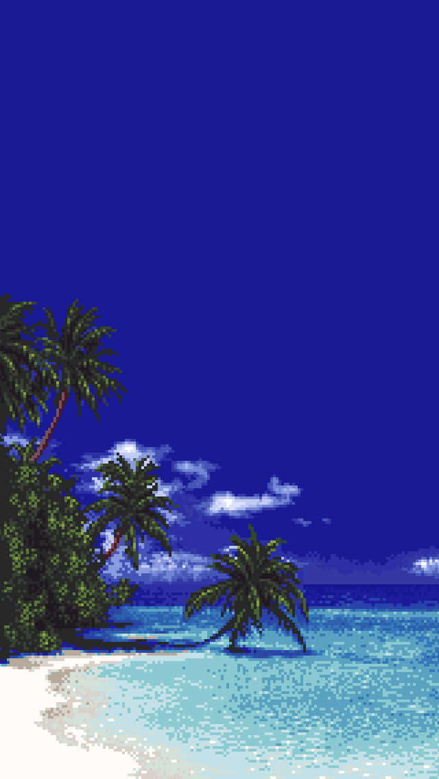 Discover The Wonders Of A Pixel Beach Vacation Background