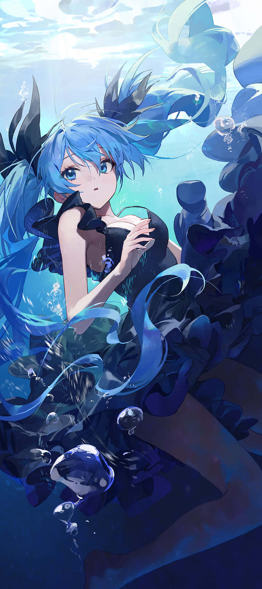 “discover The World Of Hatsune Miku With This Innovative Phone!” Background