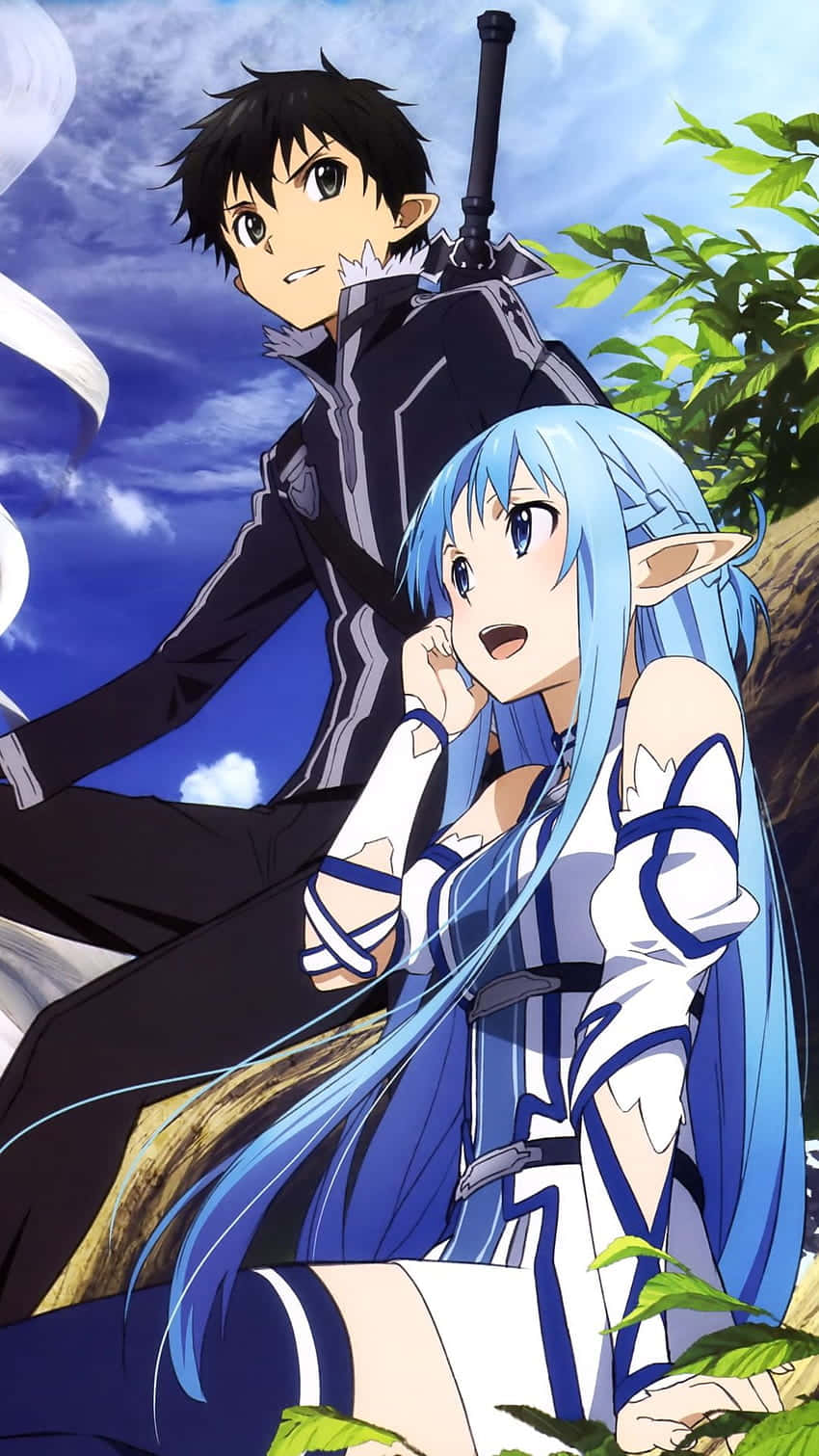 Discover The World Of Sword Art Online With This Empowering Iphone Wallpaper! Background