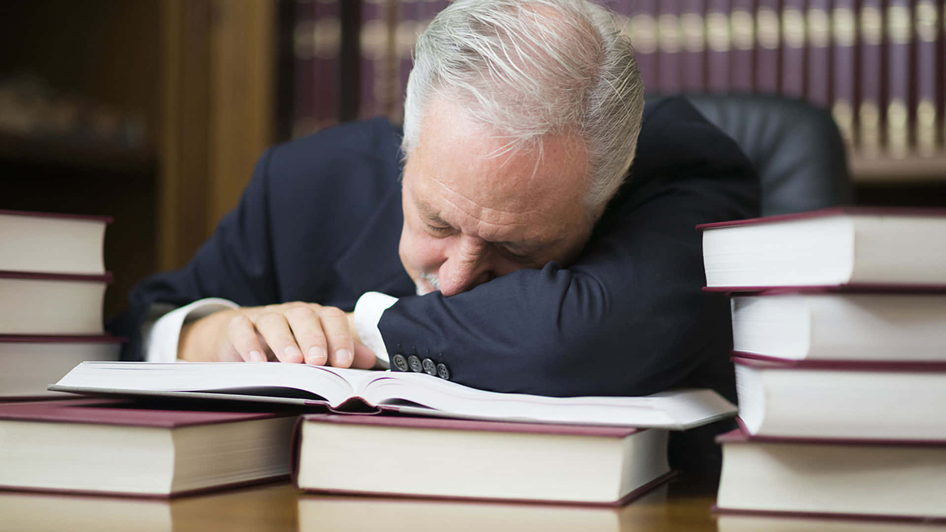 Disengaged Lawyer Asleep At Work