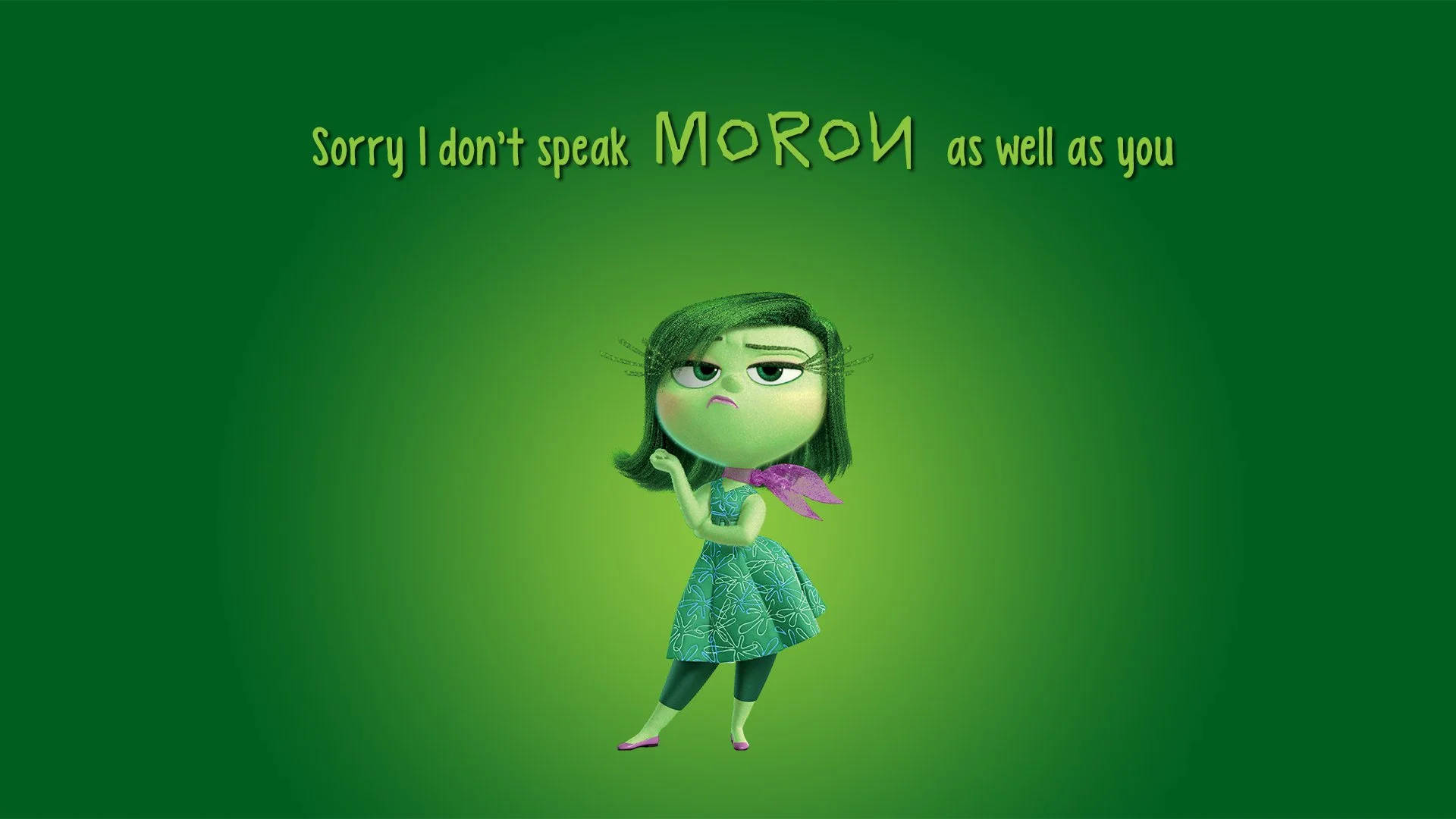 Disgust Inside Out Quote Background