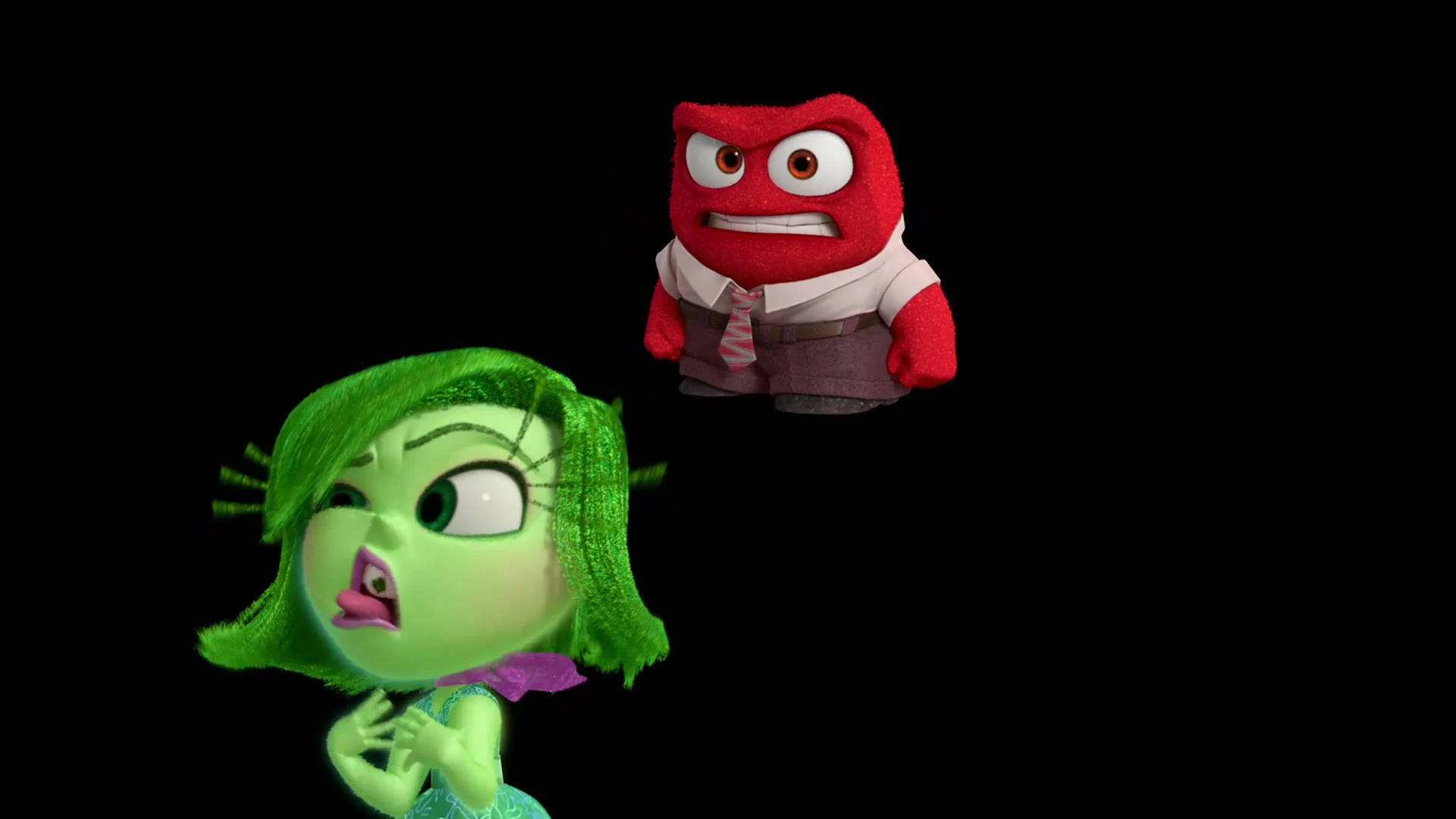 Disgust Inside Out With Anger Background