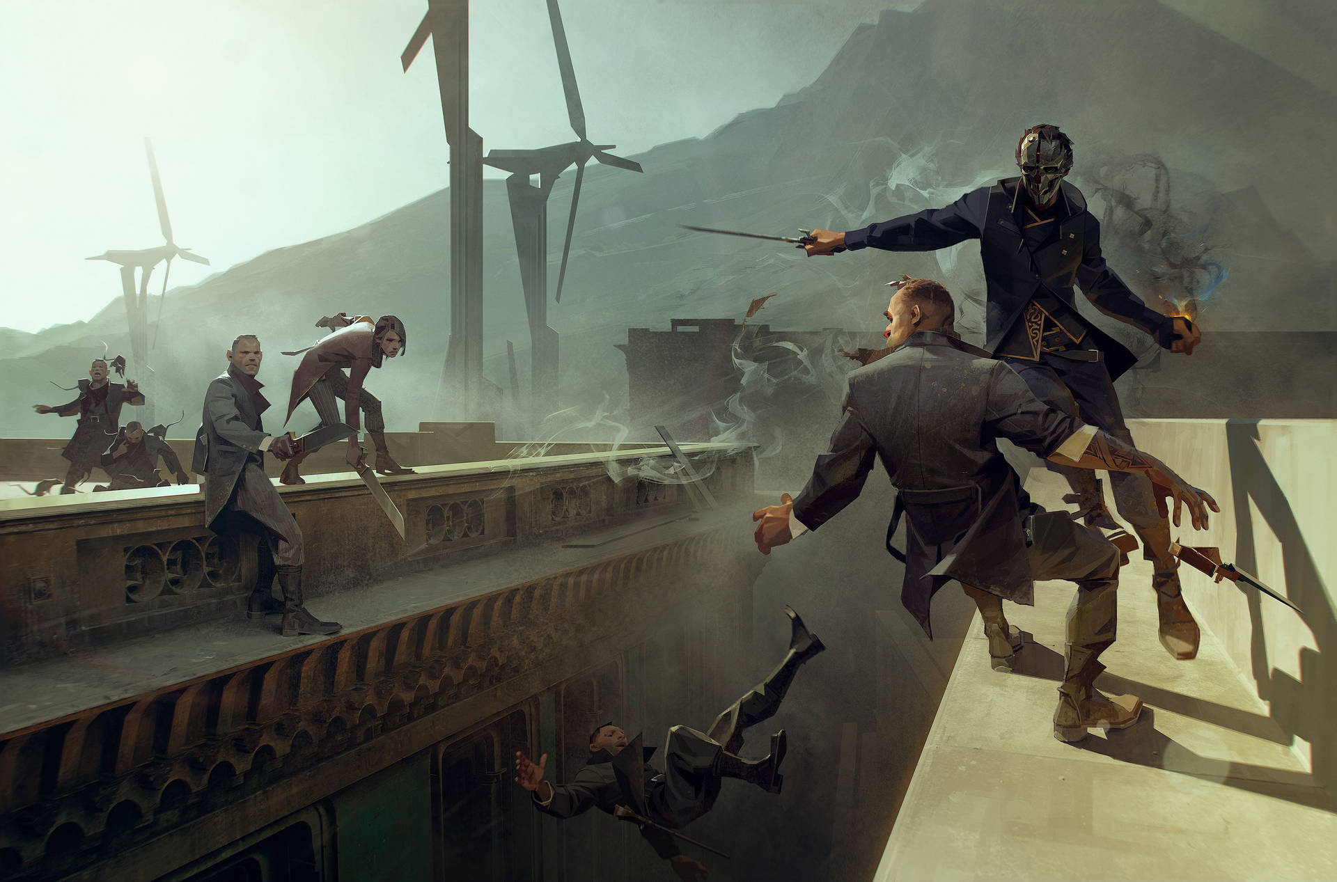 Dishonored 2 Battle At Dust District Background