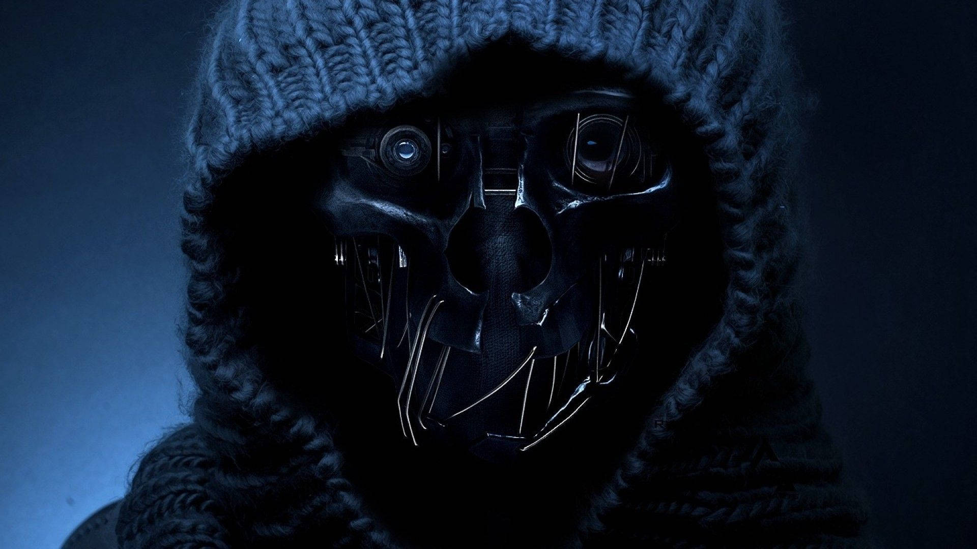 Dishonored 2 Corvo Attano Mask Close-up Background