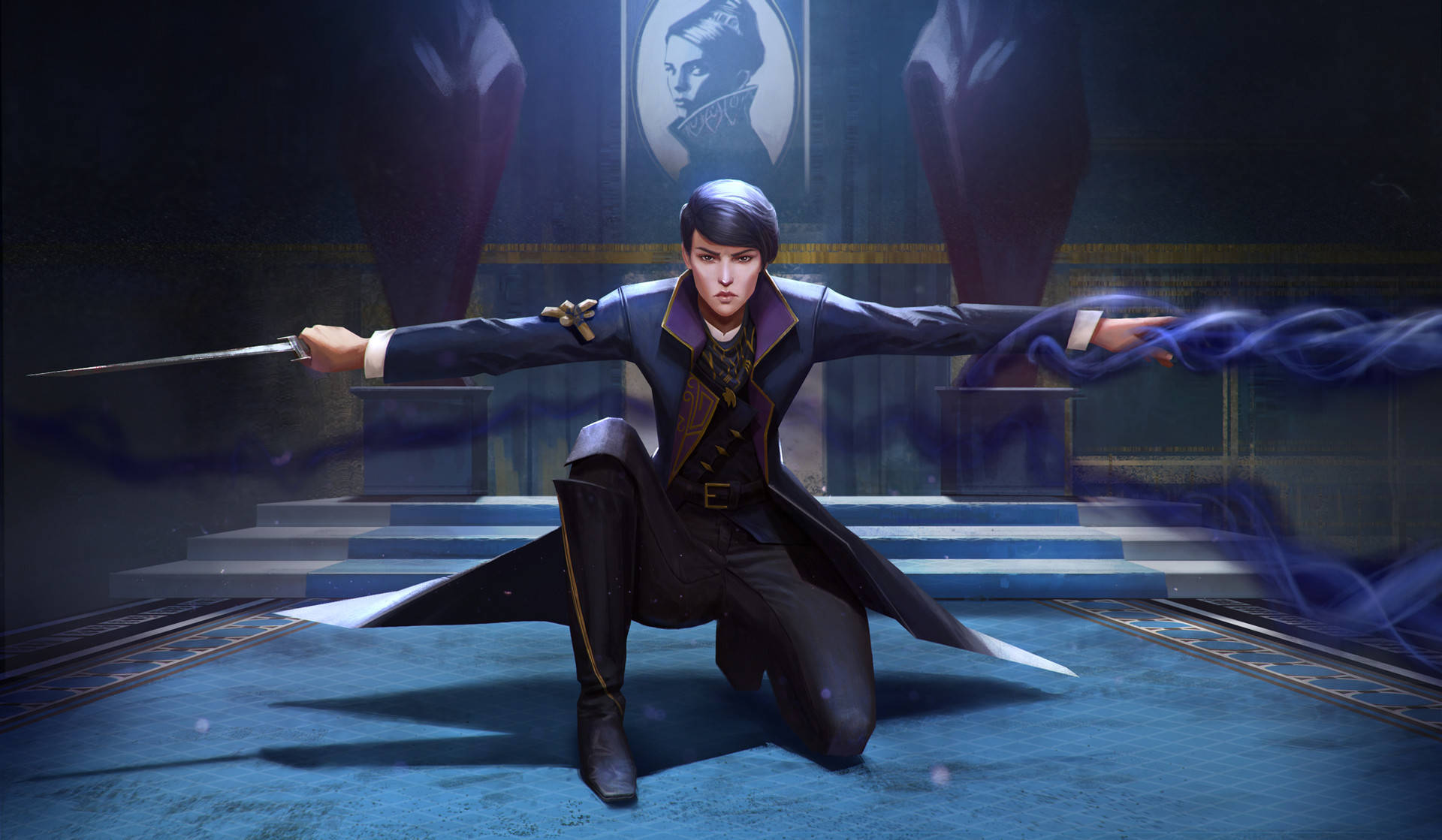 Dishonored 2 Emily Kaldwin In Throne Room Background