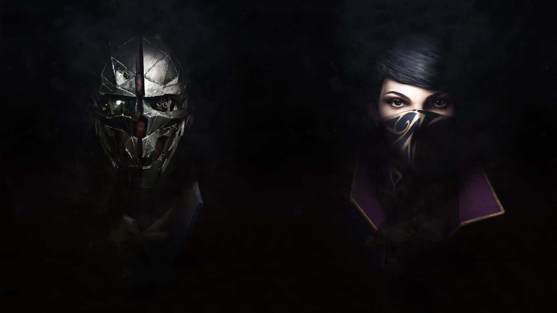 Dishonored 4k Corvo Attano And Emily Kaldwin Background