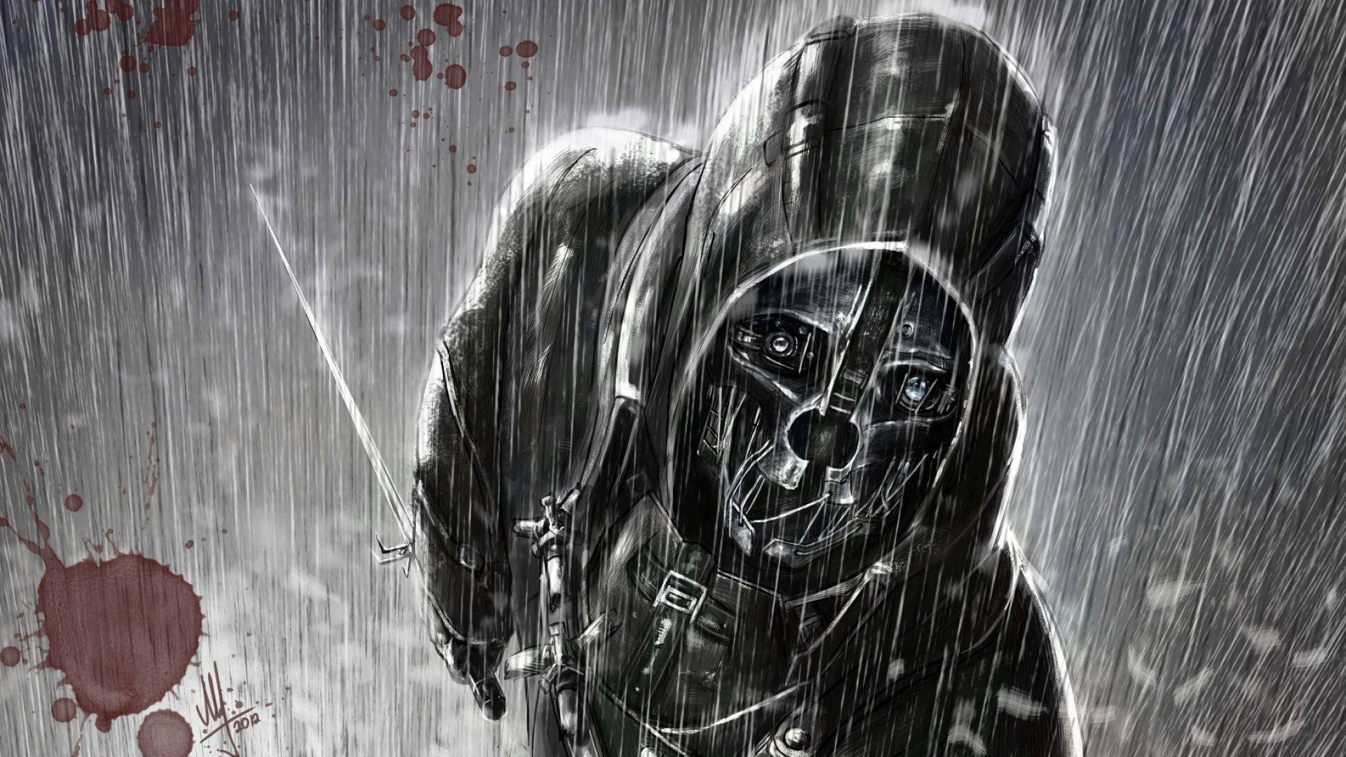 Dishonored Corvo Rainy Still Background