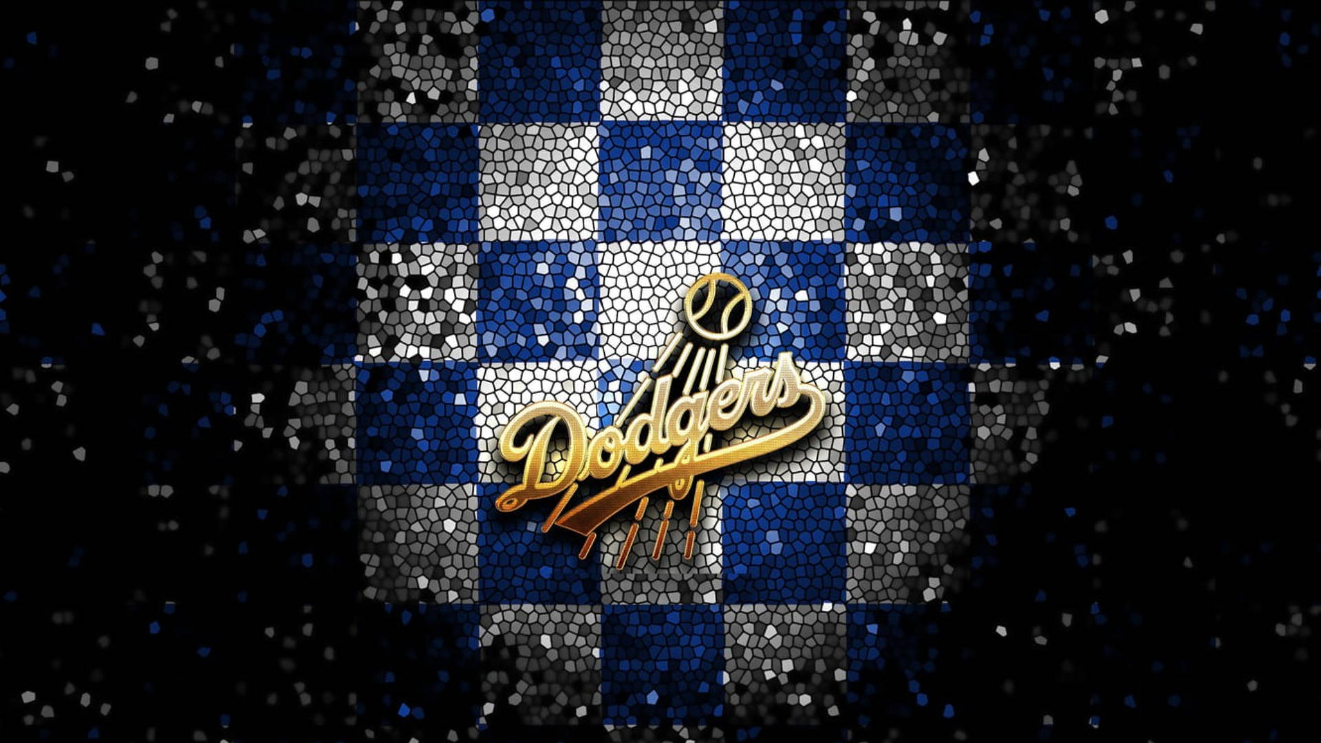 Disintegrating Blue Checkered Dodgers Background