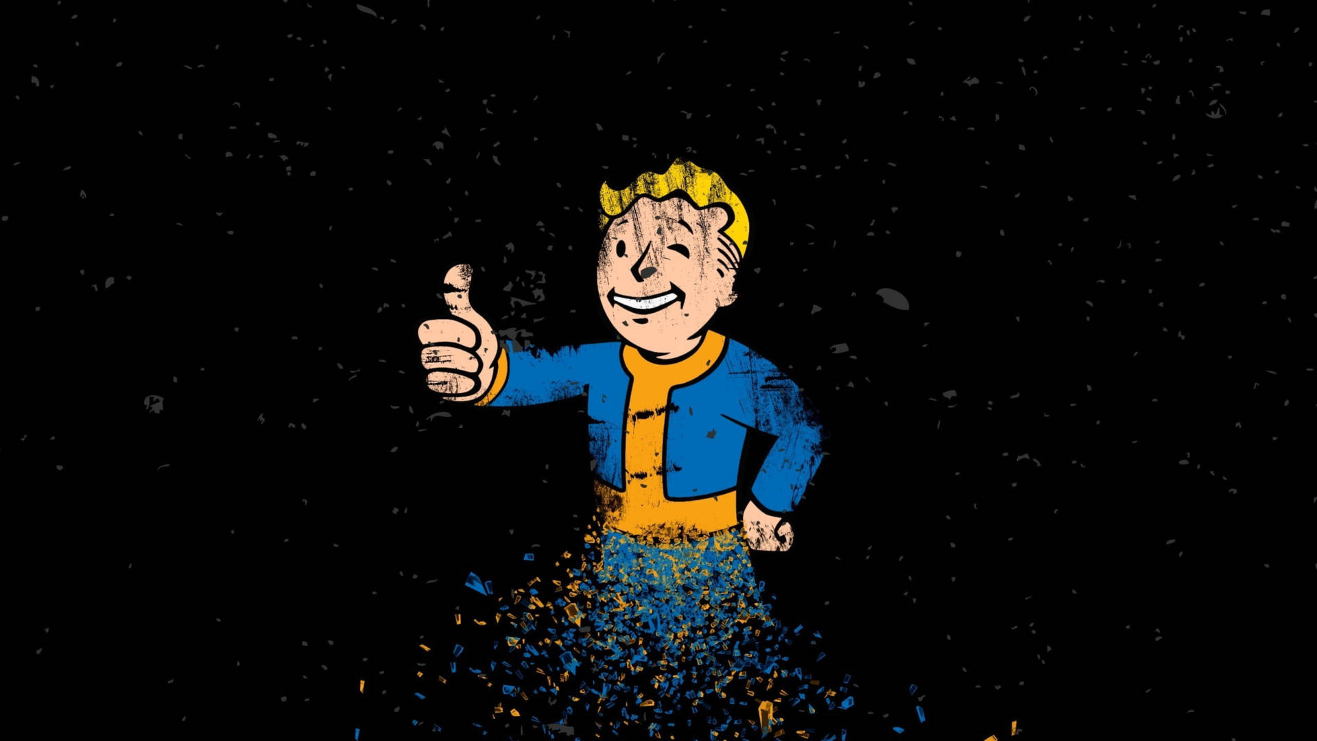 Disintegrating Vault Boy Fallout 4 4k Background