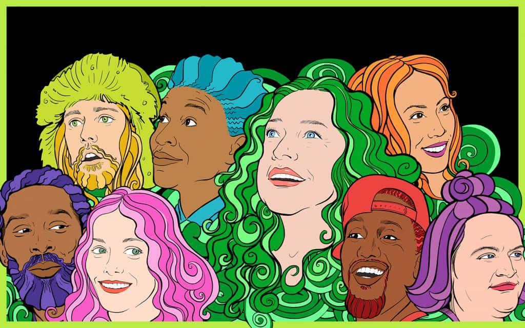 Disjointed Casts Cartoon Versions Background