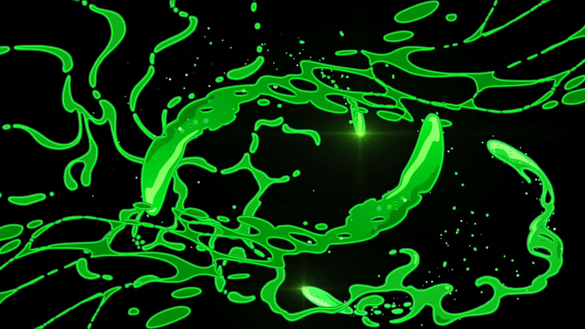 Disjointed Green Waves Background