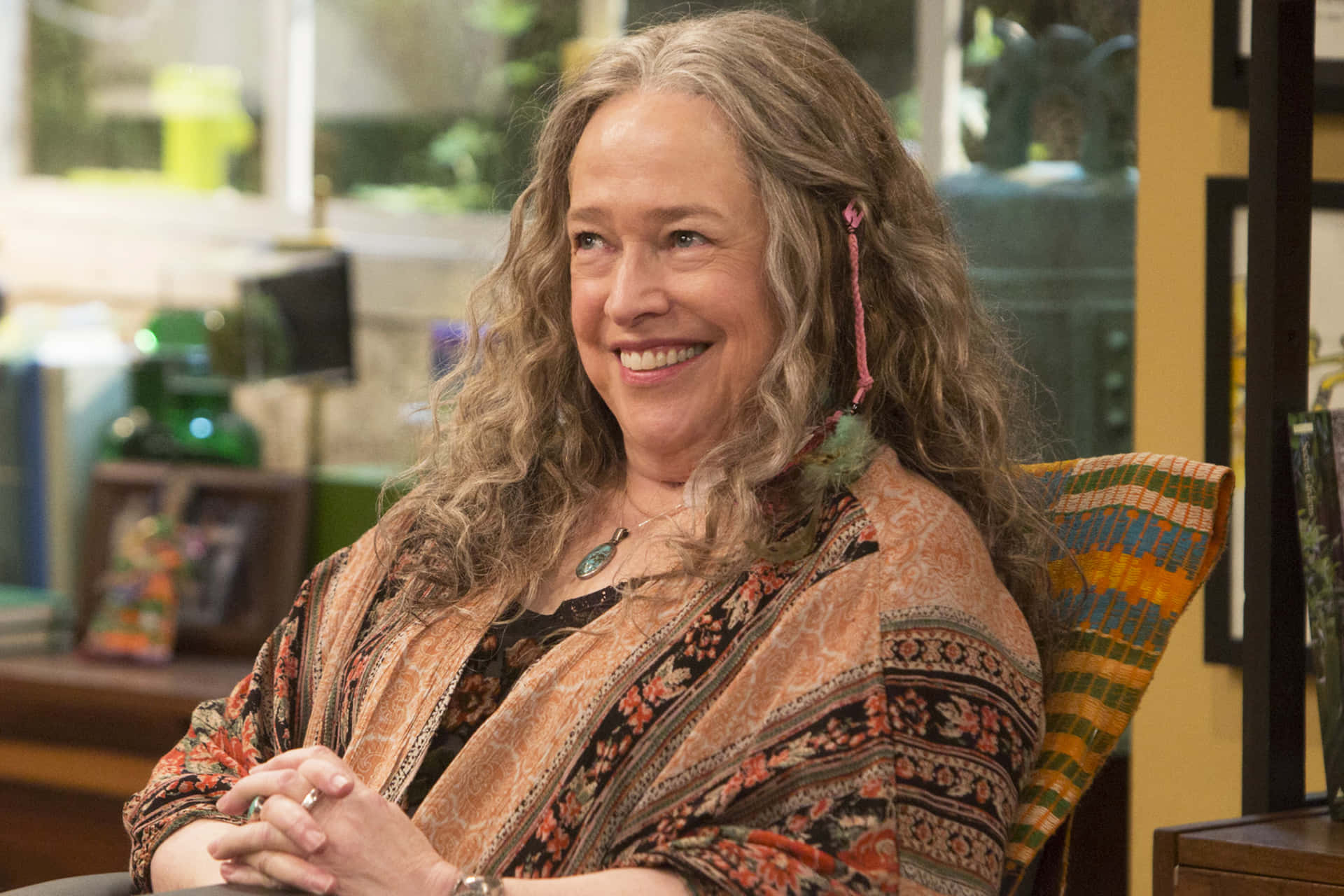 Disjointed Scene With Ruth Smiling Background