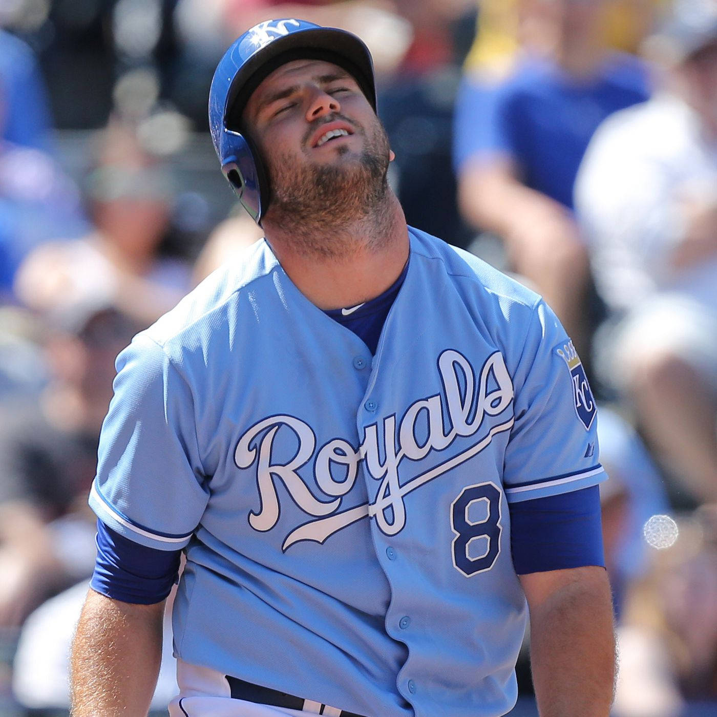 Dismayed Mike Moustakas Background