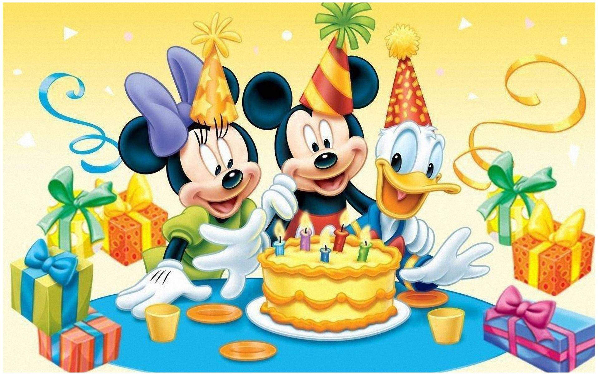 Disney 110th Birthday Mickey Mouse Hd Background