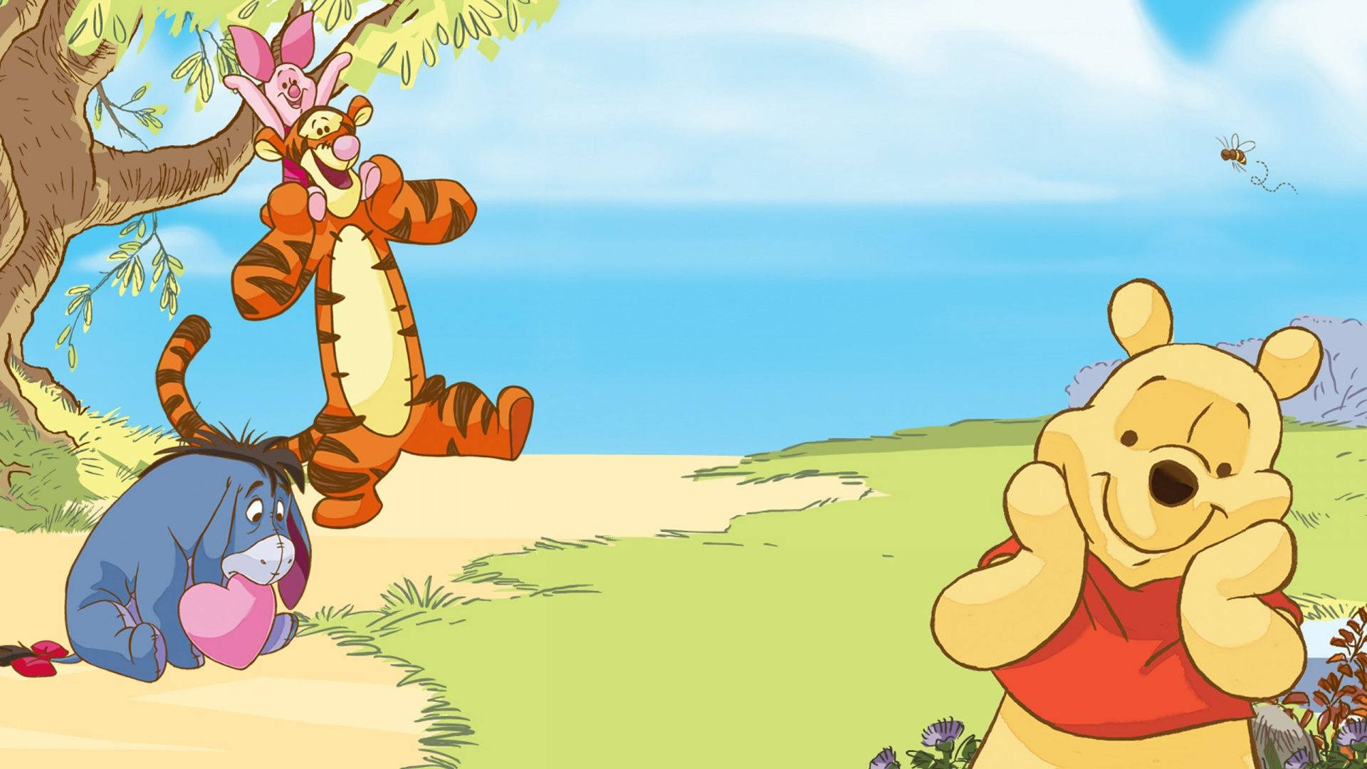 Disney 1920x1080 Hd Winnie The Pooh Characters In Woods Background