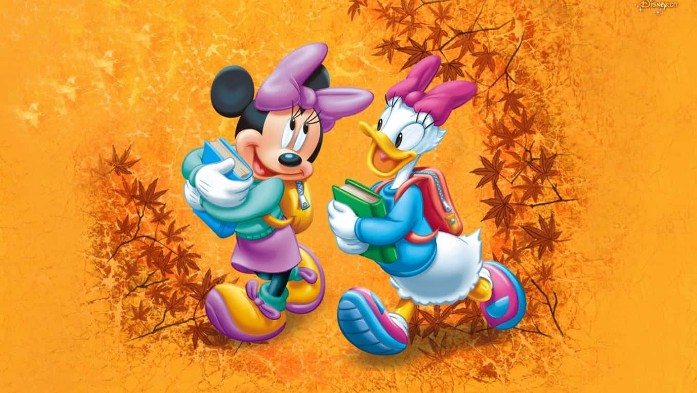 Disney Autumn Daisy Minnie Mouse Background