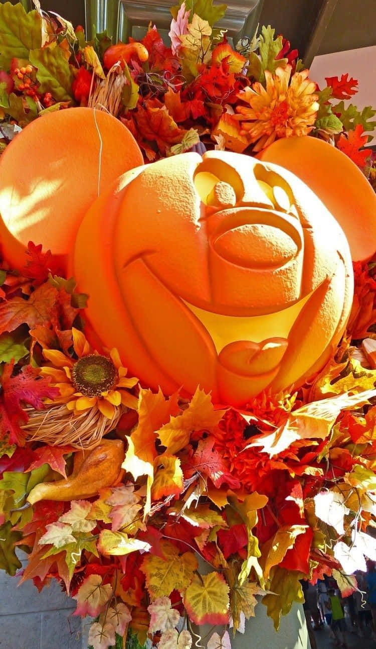Disney Autumn Pumpkin Carved Background