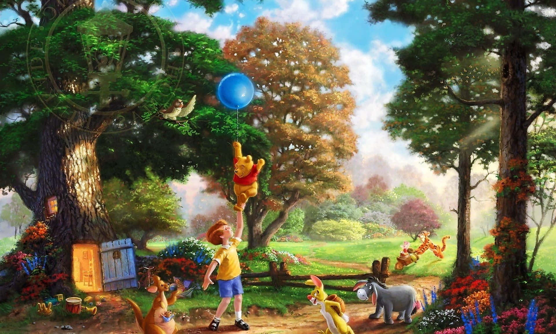 Disney Autumn Winnie The Pooh Forest Background