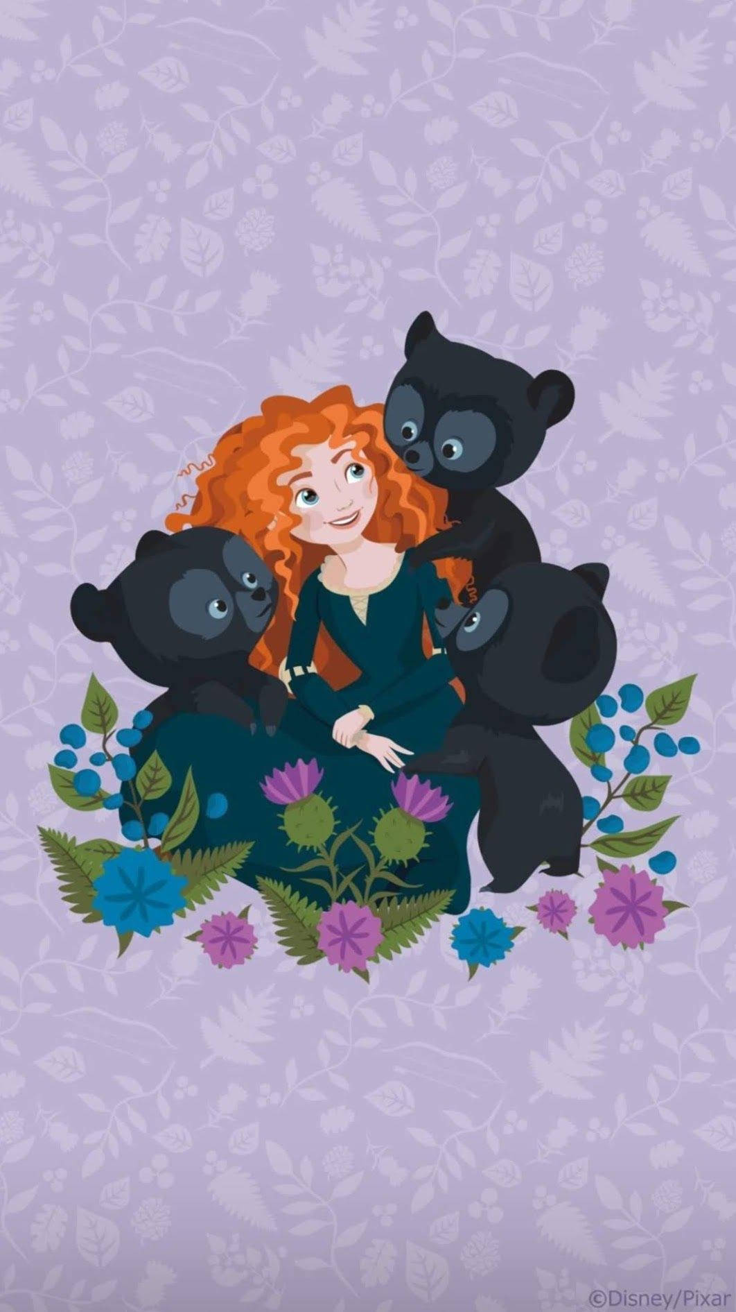 Disney Brave Merida And The Bears Background