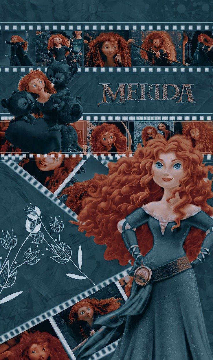 Disney Brave Merida Film Strips Background