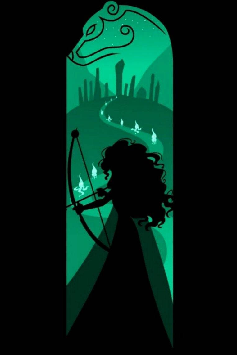 Disney Brave Merida's Silhouette Background