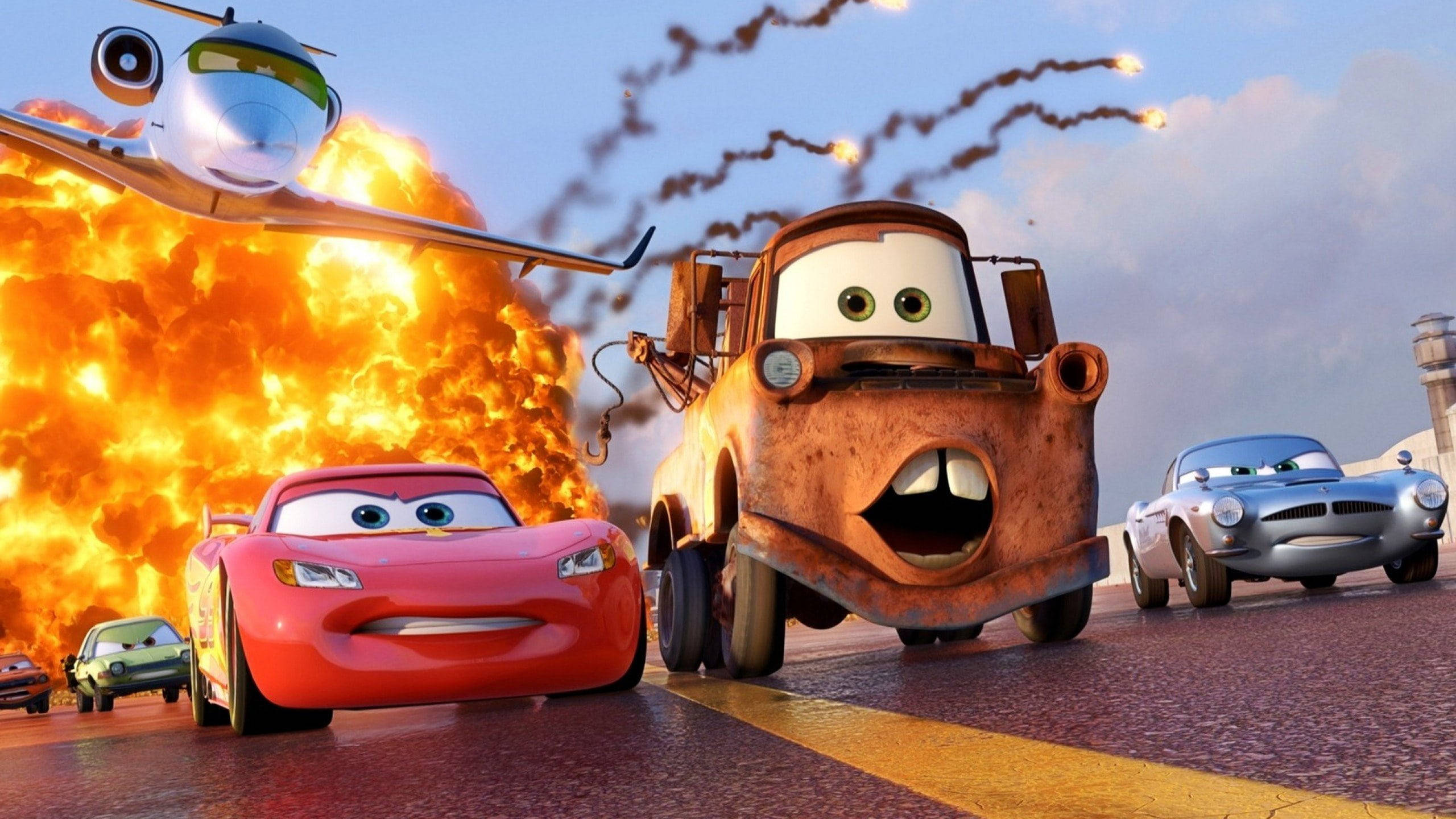 Disney Cars Explosion Background