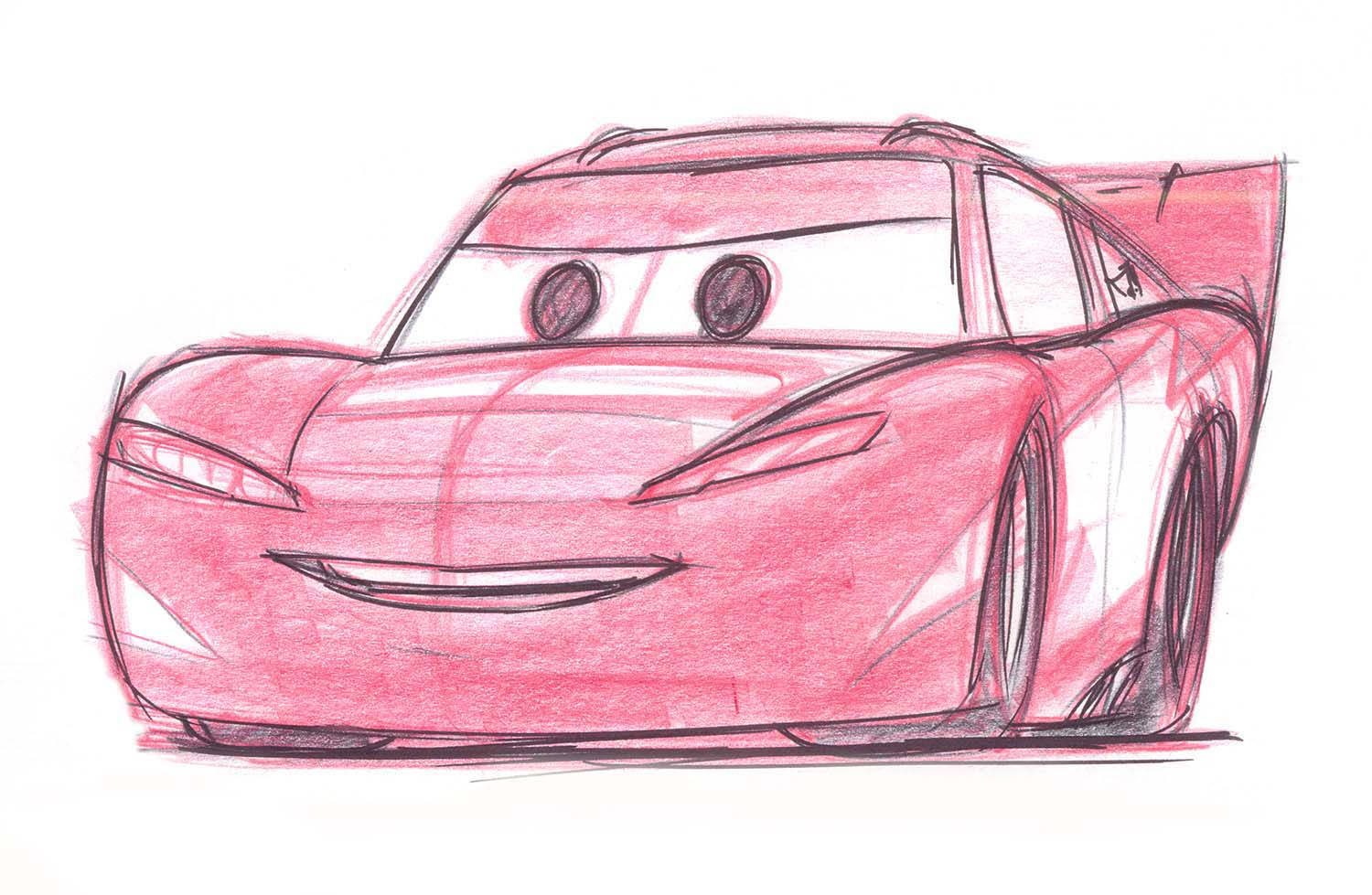 Disney Cars Lightning Sketch Background