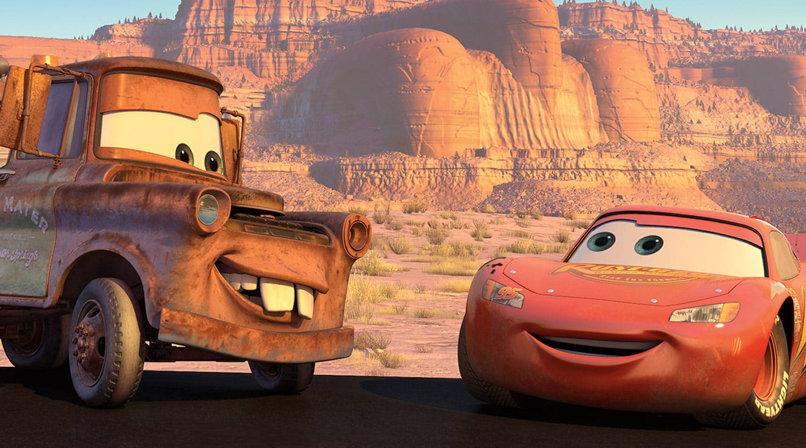 Disney Cars Mater And Lightning Background