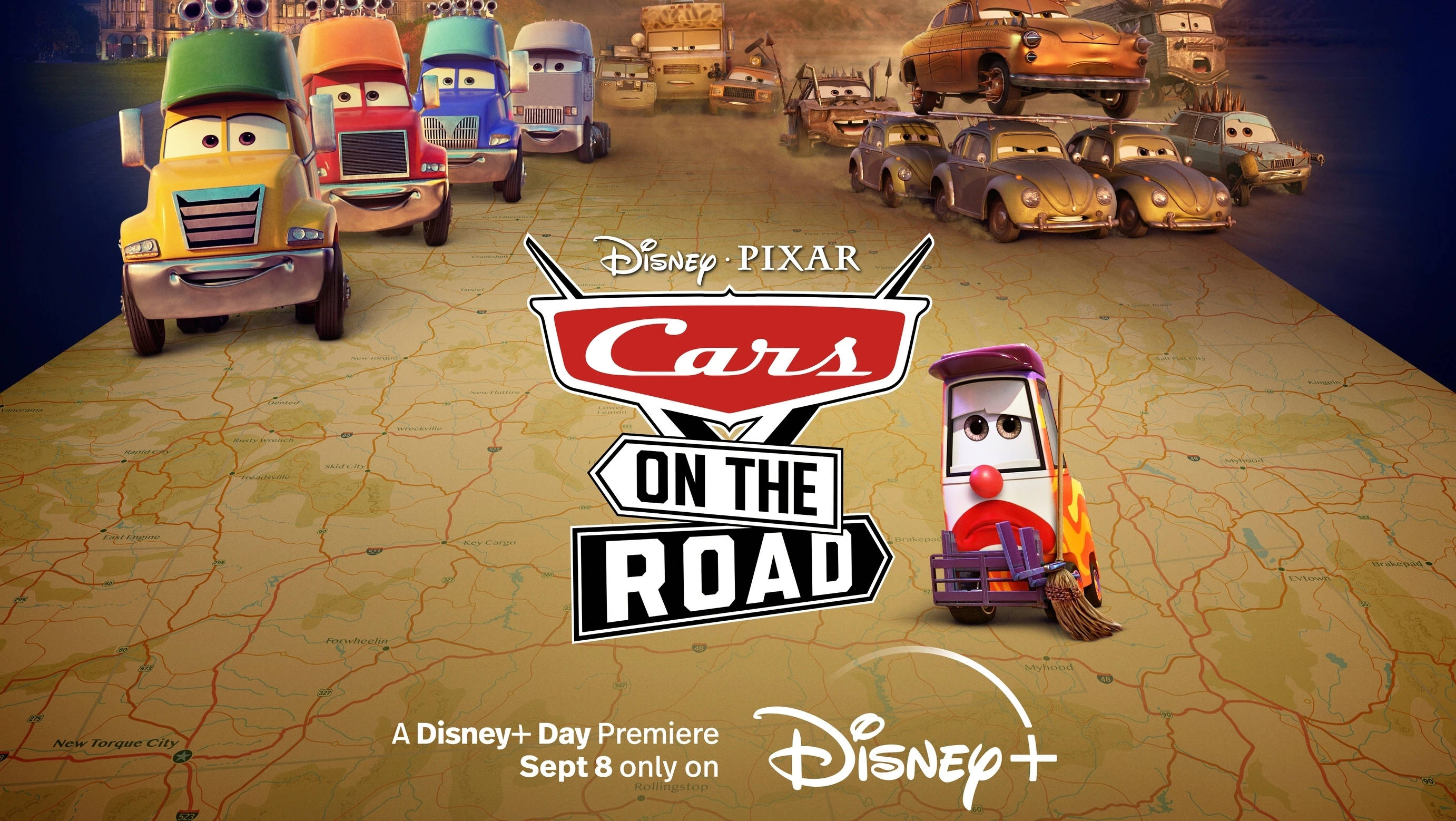 Disney Cars On The Road Background