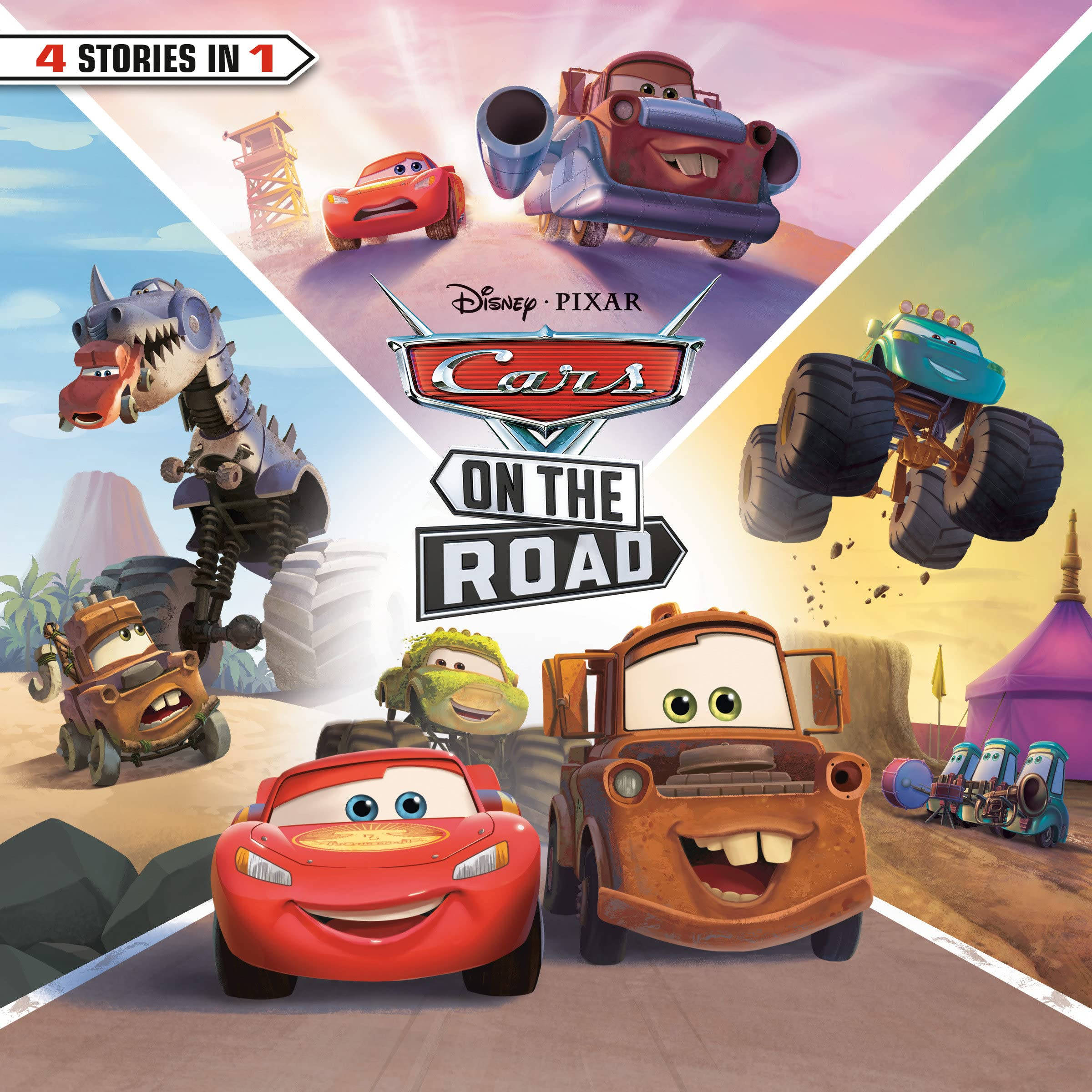 Disney Cars On The Road Poster Background