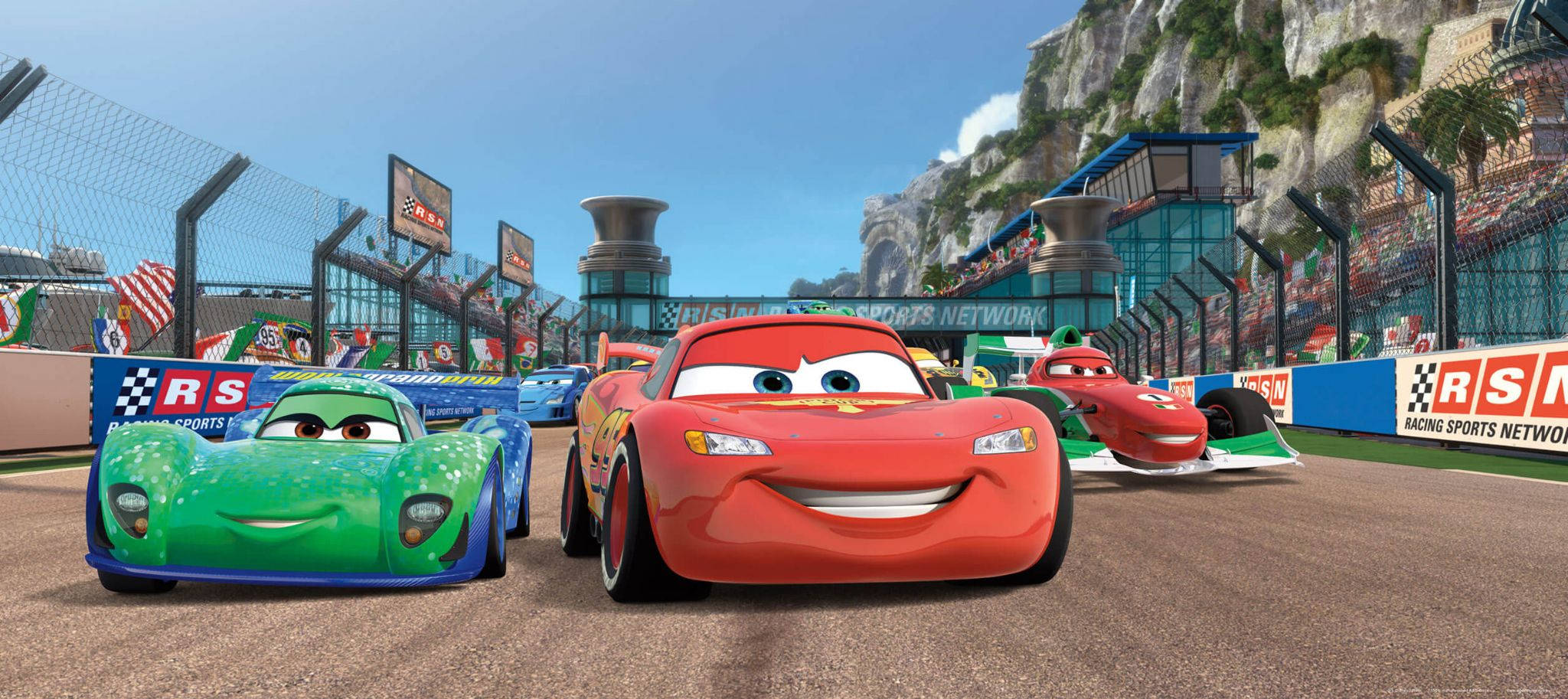 Disney Cars On Track Background