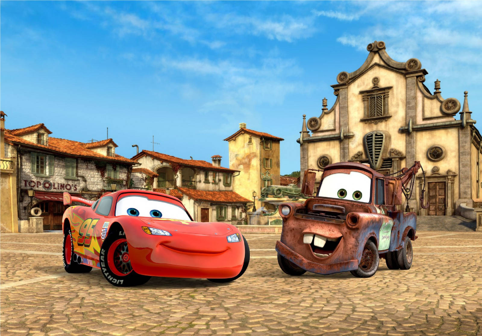 Disney Cars Spanish Town Background