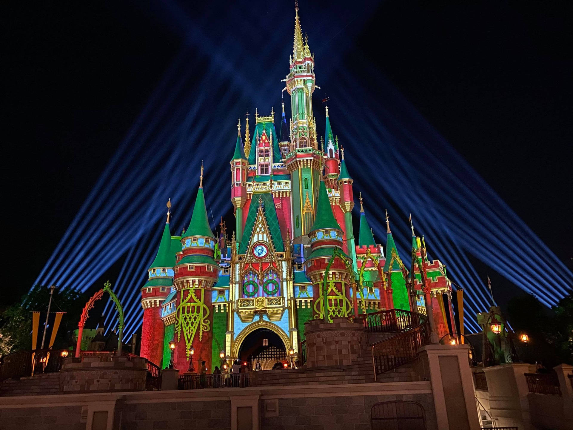 Disney Castle Christmas Colors