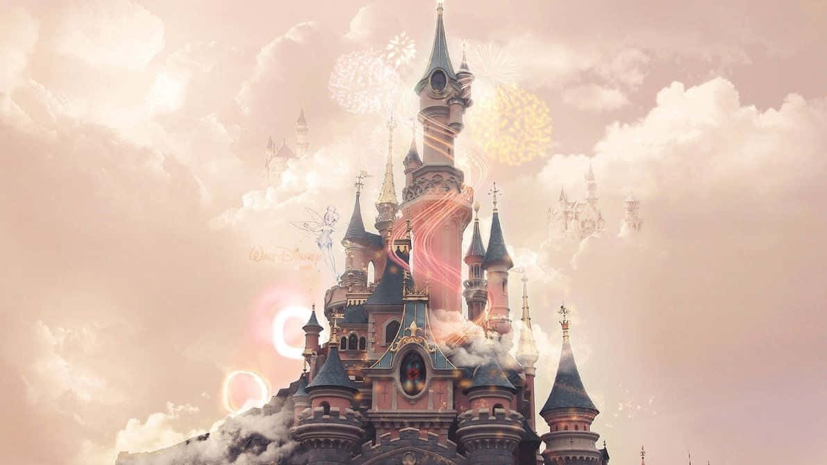 Disney Castle Computer Angelic Effect Background